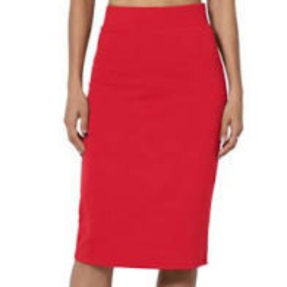 NWT JOAN RIVERS PONTE PULL-ON POPPY SKIRT 3X - Picture 1 of 10